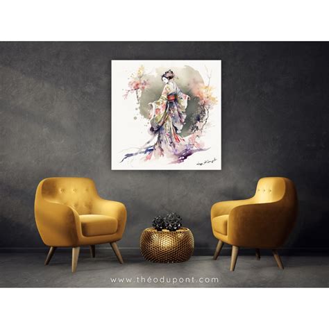 Geisha 5 TSUNEKAZU Artist Signed Original Art On Canvas Japanese Wall