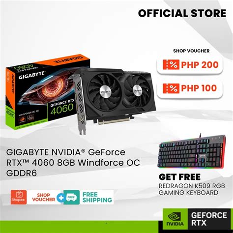 Gigabyte Nvidia® Geforce Rtx™ 4060 Gv N4060wf2oc 8gd Windforce Oc 8gb