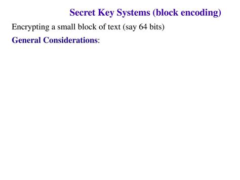 Secret Key Systems Block Encoding Ppt Download