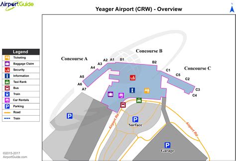 Charleston - Yeager (CRW) Airport Terminal Maps - TravelWidget.com