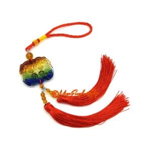 Colorful Liuli Pair Of Feng Shui Piyao Tassel