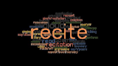 RECITE: Synonyms and Related Words. What is Another Word for RECITE? - GrammarTOP.com