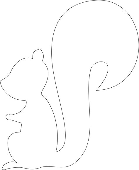 Squirrel Outline Drawing at GetDrawings | Free download