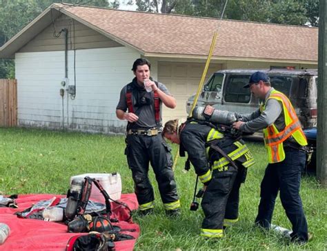 Ocala And Marion County Firefighters Extinguish Residential Fire