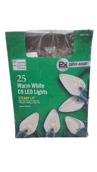 Home Accents Holiday L Warm White C Led Steady Lit Garland Home Center