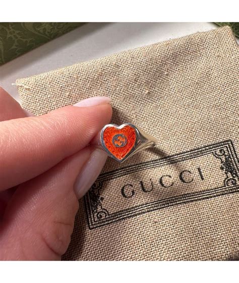 GUCCI Красное серебряное кольцо для женщин – купить в интернет магазине ...