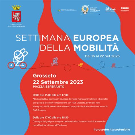 Settimana Europea della Mobilità Sostenibile Grosseto venerdì 22