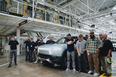 Rivian Teases R Suv As First Dual Motor Rivian R T Rolls Off The Line