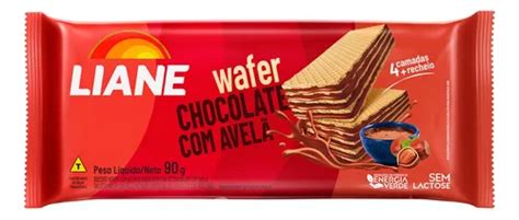 Biscoito Wafer Chocolate Avelã Sem Lactose Liane 90g MercadoLivre