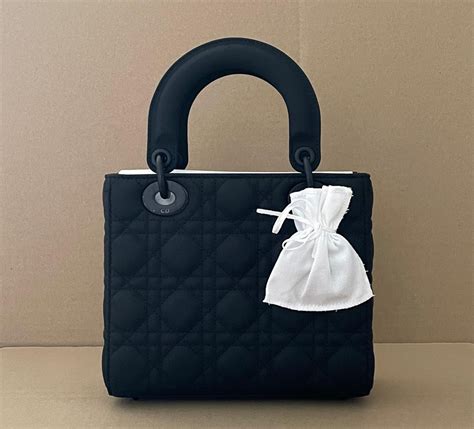 Lady Dior Small My ABCDior Bag Black Ultramatte Cannage Calfskin