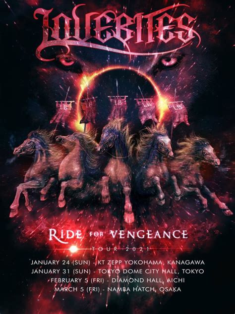 Lovebites、「ride For Vengeance Tour 2021」オフィシャルhpチケット抽選先行の受付開始＆ツアーポスターも公開