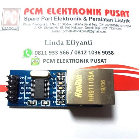 Jual ENC 28J60 ETHERNET LAN NETWORK SPI MODULE FOR ARDUINO COMPATIBLE