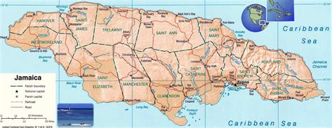 Mapas Imprimidos De Jamaica Con Posibilidad De Descargar