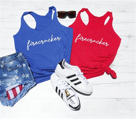 Firecracker Tank 4th Of July Tank Firecracker Eco Tank Tri Blend