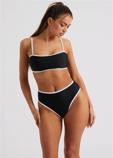 Urban Bliss Black Contrast Bikini Top Matalan