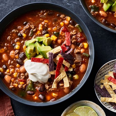 Bean & Beef Taco Soup Recipe - EatingWell