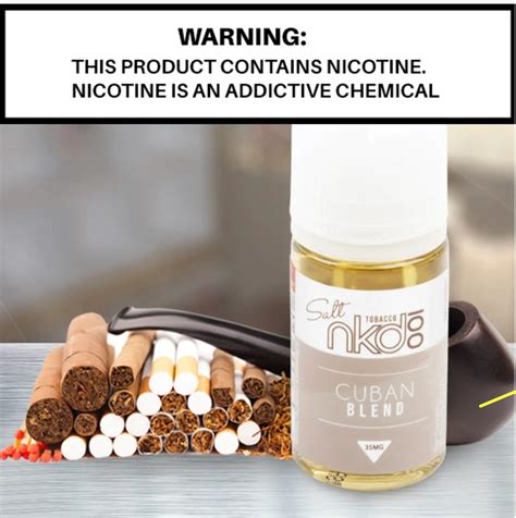 NAKED NKD 100 CUBAN BLEND TOBACCO SALT NIC E LIQUID