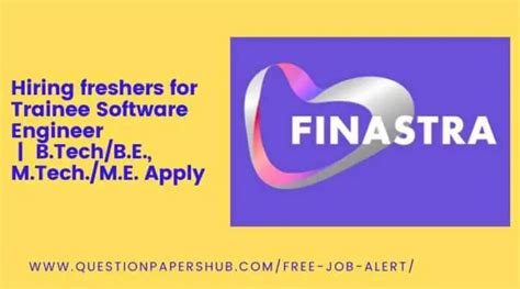 Finastra Recruitment Hiring Freshers For Associate Software