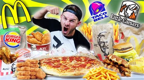 The 50 Fast Food Challenge 9000 Calories Youtube