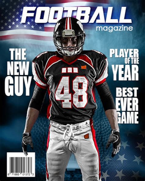 Football Magazine Cover Template - Etsy