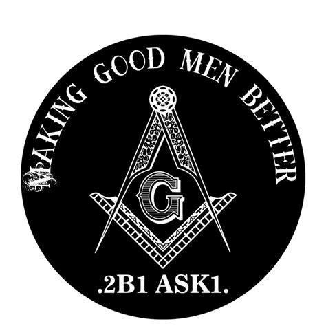 Making Good Men Better Round Masonic Bumper Sticker Diameter Tme