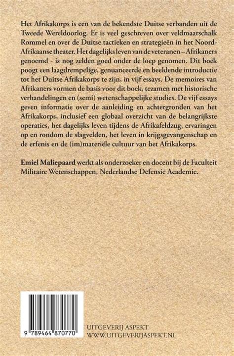 Het Duitse Afrikakorps Emiel Maliepaard Boek 9789464870770 Bruna