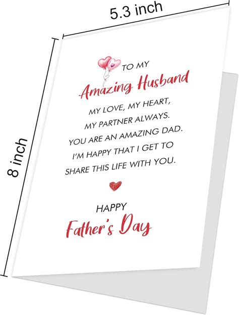 Sweet Happy Fathers Day Card From Wife Heartfelt Hubby Fathers Day