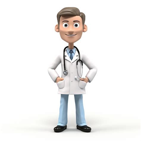 Premium AI Image | A Cartoon Doctor With A Stethoscope Standing In ...