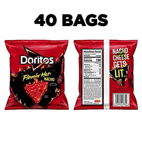 Doritos Flamin Hot Nacho Flavored Tortilla Chips 1oz Bags 40 Pack The Retail Market