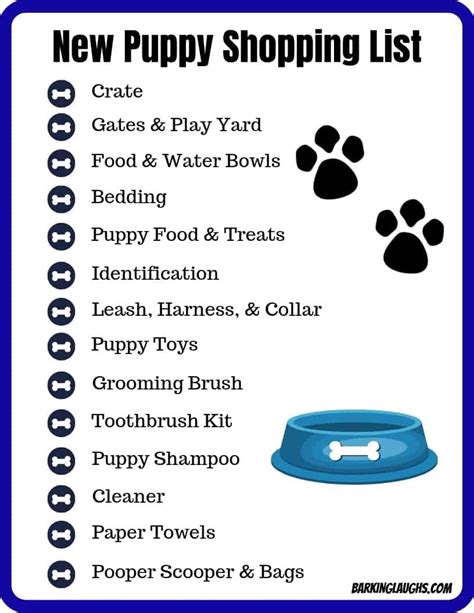 Getting A New Puppy Checklist