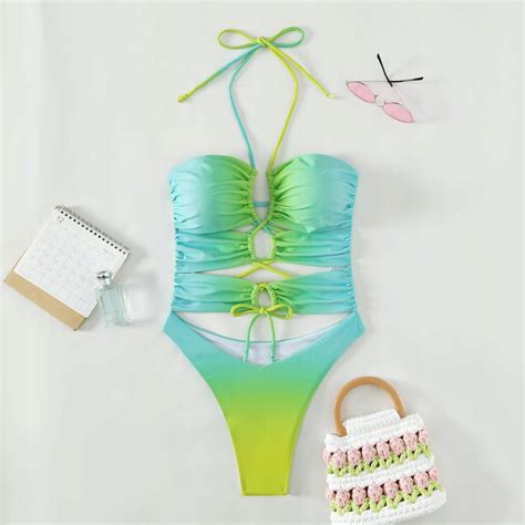 Stroje kąpielowe Seksowne bikini Wakacje swimsuit 14185137495 Allegro pl