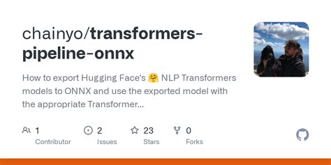 Github Chainyo Transformers Pipeline Onnx How To Export Hugging Face