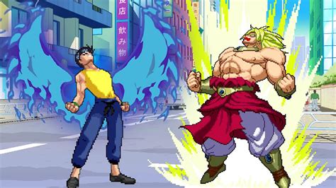 Broly Vs Yusuke Urameshi Ultra Epic Fight Youtube