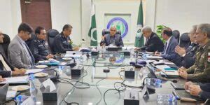 Interior Minister Mohsin Naqvi Chairing The Meeting Of National Action