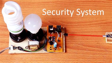 How To Make Security Light Alarm System Circuit At Home Laser Alarm