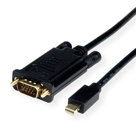 ROLINE Câble Mini DisplayPort VGA MiniDP M VGA M noir 1 m SECOMP