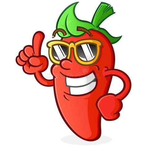 Hot Pepper Cartoon Character With Attitude Stock Vector Illustration Of Grin Mexican 123608536