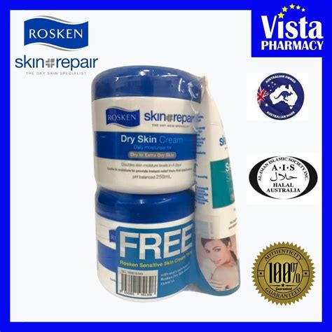 Rosken Skin Repair Dry Skin Cream 2 X 250ml FREE 1 Rosken Skin Repair