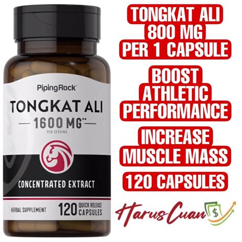 Jual Piping Rock Usa Tongkat Ali Mg Capsules Boost Athletic