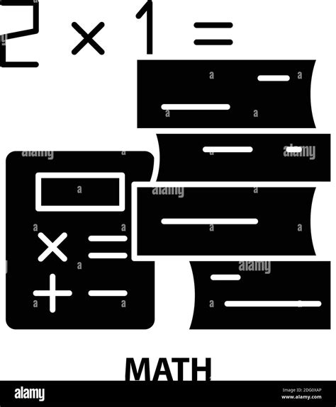 Icono De Matemáticas Signo De Vector Negro Con Trazos Editables