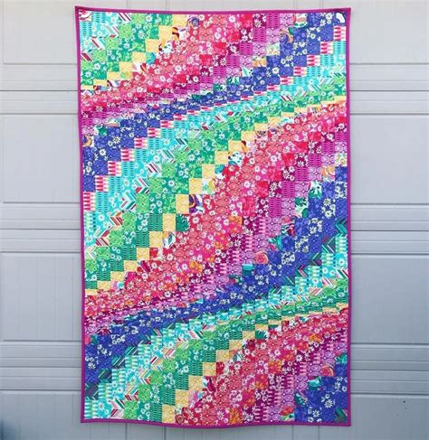 Vibrant Jelly Roll Bargello Quilt Pattern