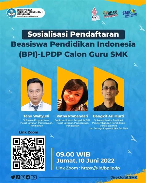 Webinar Beasiswa Pendidikan Indonesia Lpdp Bagi Calon Guru Smk Atmago