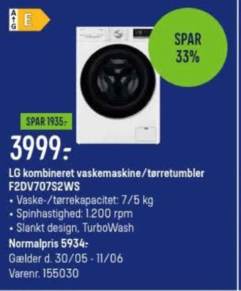 Lg vaske tørremaskine tilbud hos Elgiganten