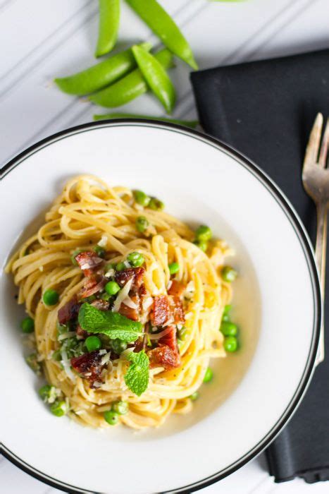 Pea And Bacon Pasta Pasta Topped With A Creamy Sauce Bacon And Peas Bacon Pasta Recipes Beef