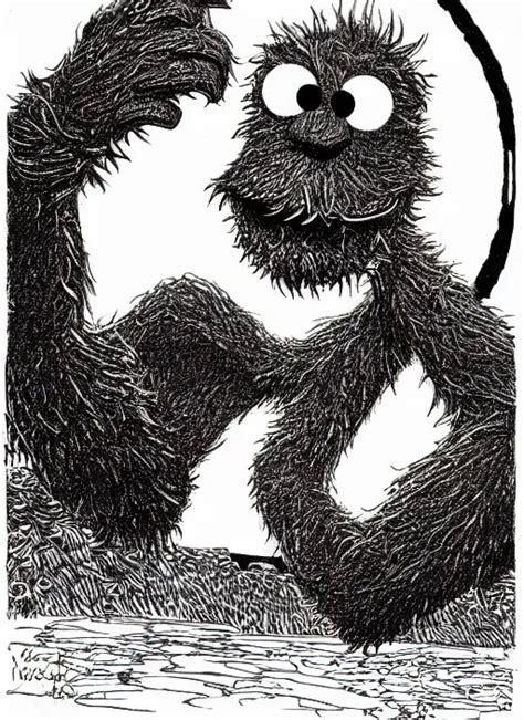 An Illustration Of Cookie Monster Full Body Stable Diffusion Openart