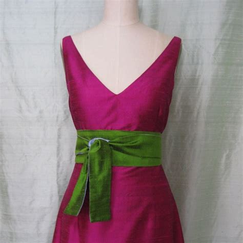 Magenta Silk Dress Etsy