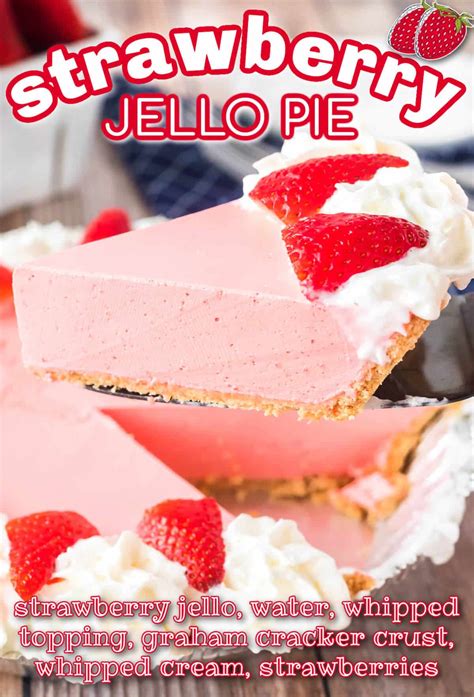 Strawberry Jello Pie Mama Loves Food