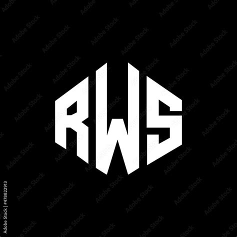 RWS letter logo design with polygon shape. RWS polygon and cube shape logo design. RWS hexagon ...