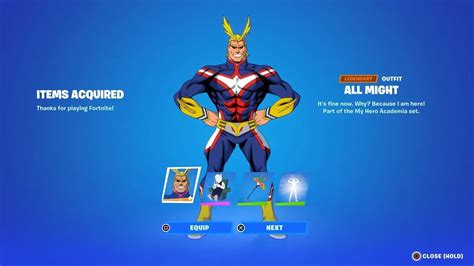 How To Get All Might Skin Now Free In Fortnite Free All Might S