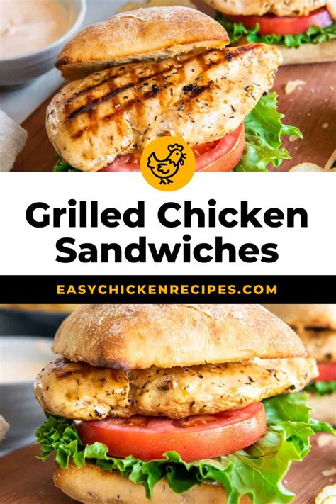 Grilled Chicken Sandwich Recipe - Easy Chicken Recipes